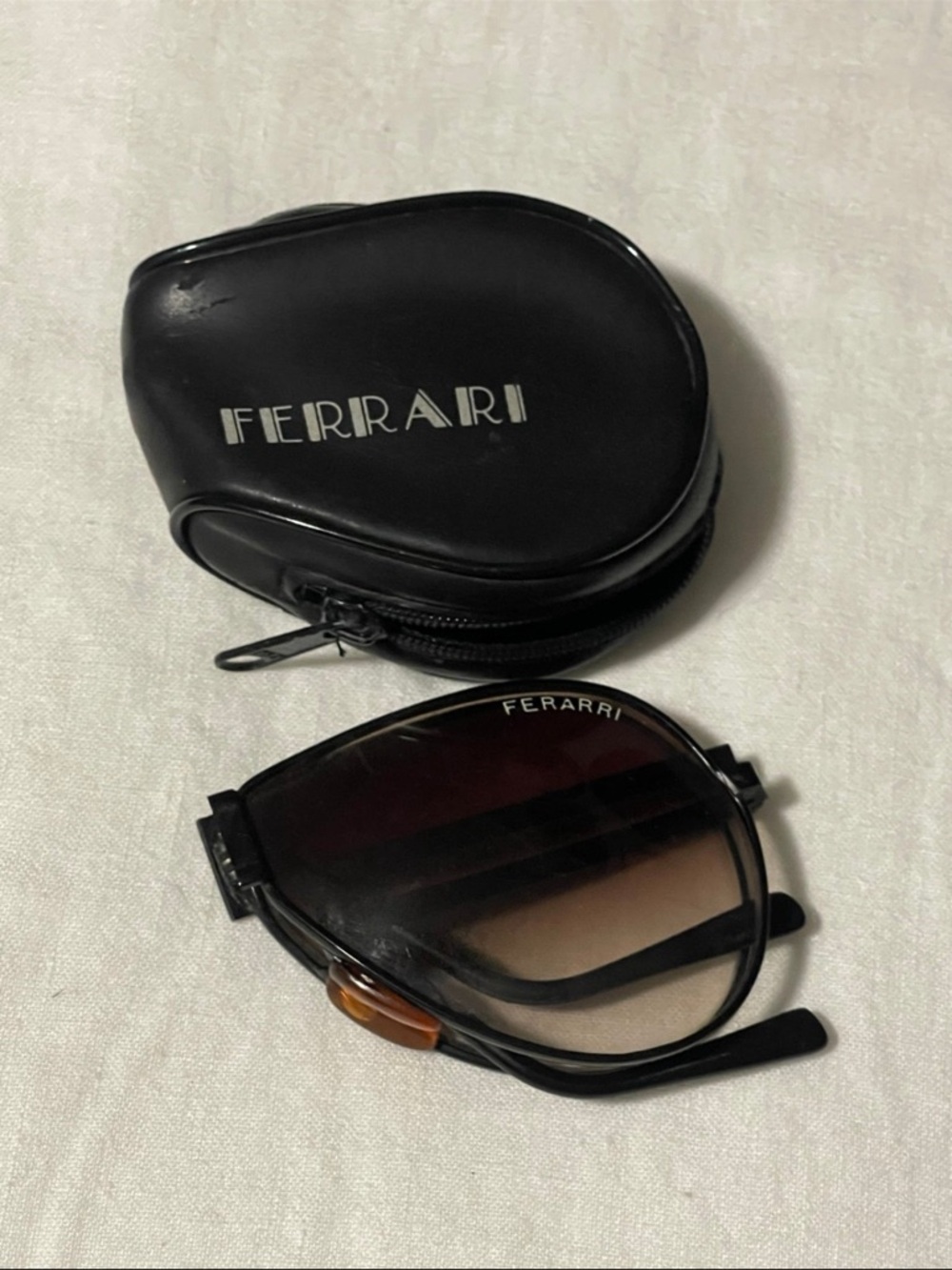 Vintage Ferrari foldable shield sunglasses